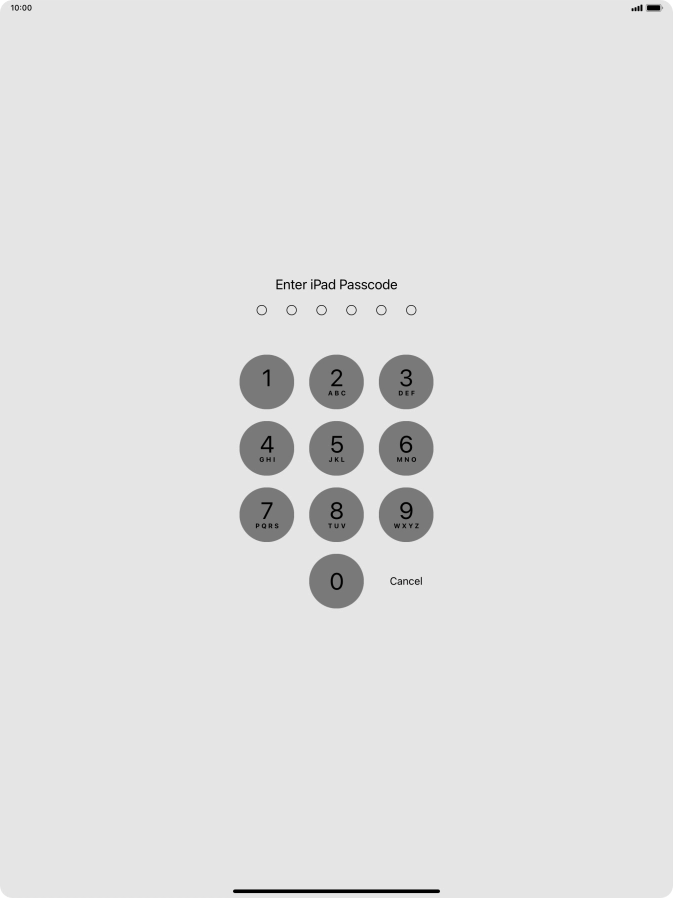 Use the lock code you created.