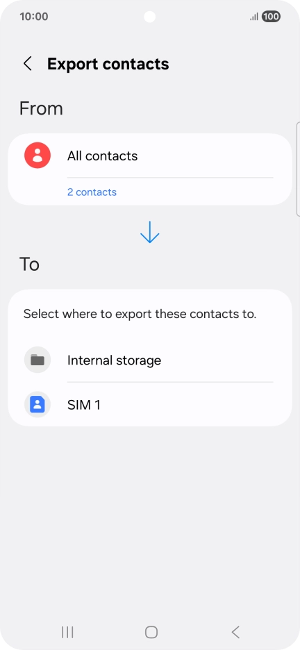 Press the name of the SIM.
