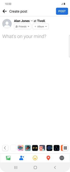 Press the text input field.