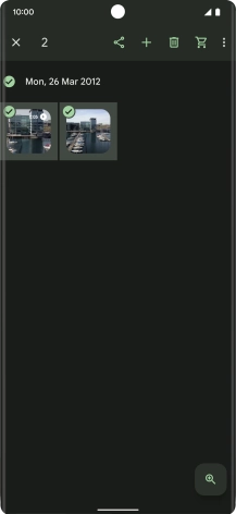 Press the share icon.