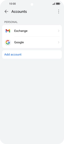 Press the required account type.