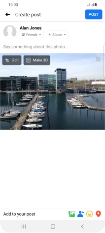 Press the text input field and key in the required text.
