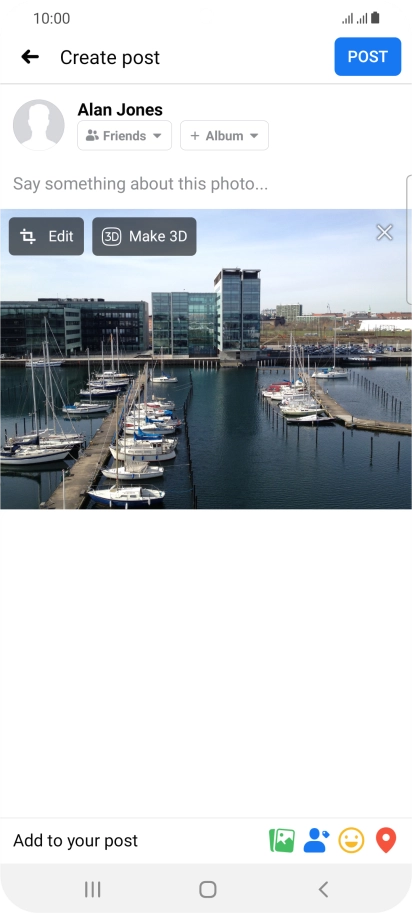 Press the text input field and key in the required text.
