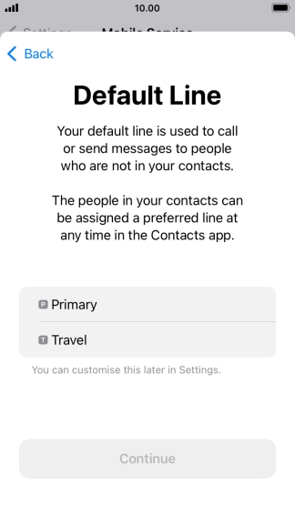 Press the required price plan.