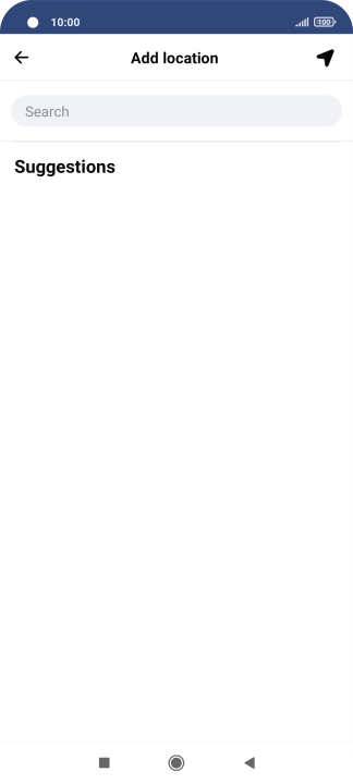 Press the search field and key in the required search word.