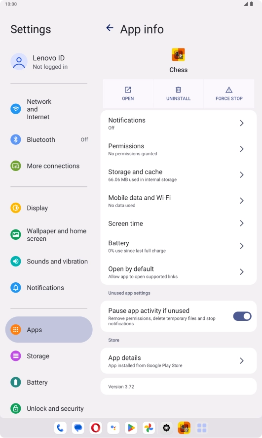 Press Storage and cache.