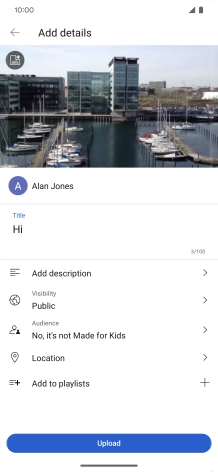 Key in the required text and press Upload.