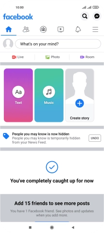 Press the text input field. Press the text input field.