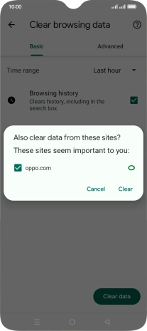 Press Clear.
