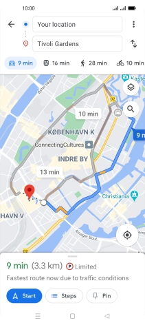 Press the required mode of transportation.