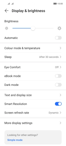 Press the indicator next to 