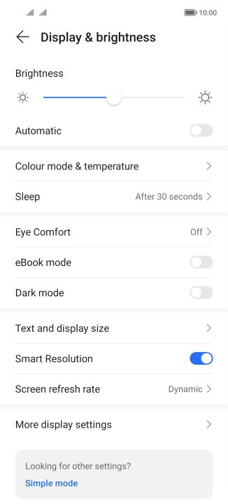 Press the indicator next to 