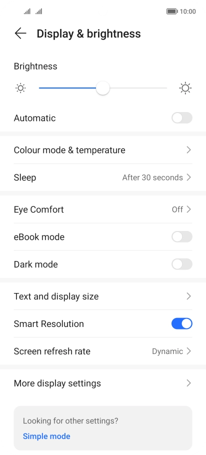 Press the indicator next to 
