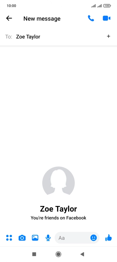 Press the text input field.