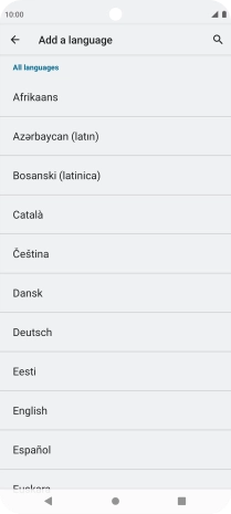 Press the required language to add it to the list of phone languages. Press the required language to add it to the list of phone languages.