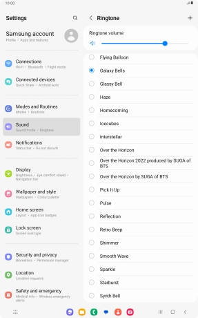 Press the required ring tones to hear them.