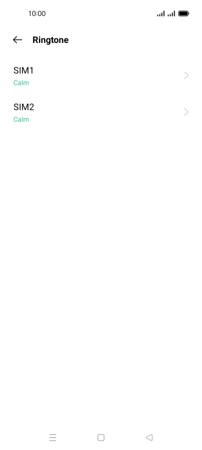 Press the required SIM. Press the required SIM.