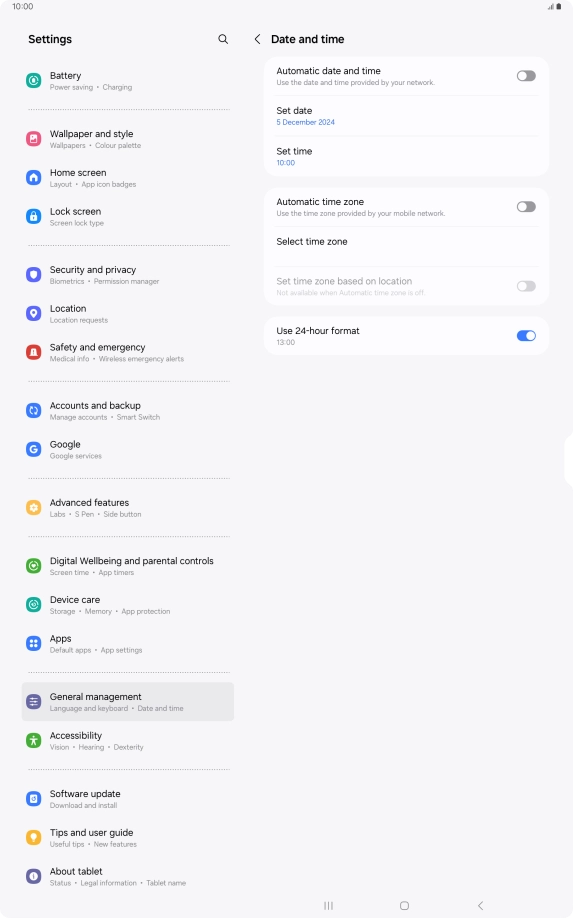 Press the indicator next to 