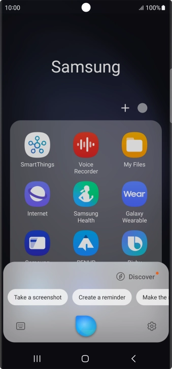 Say, in your own words, what you would like your phone to do, e.g.: CAMERA, CALL [contact], SEARCH THE WEB FOR [information].