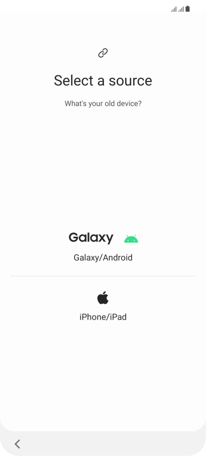 Press the required setting and follow the instructions on the screen to transfer the content from another phone. Press the required setting and follow the instructions on the screen to transfer the content from another phone.