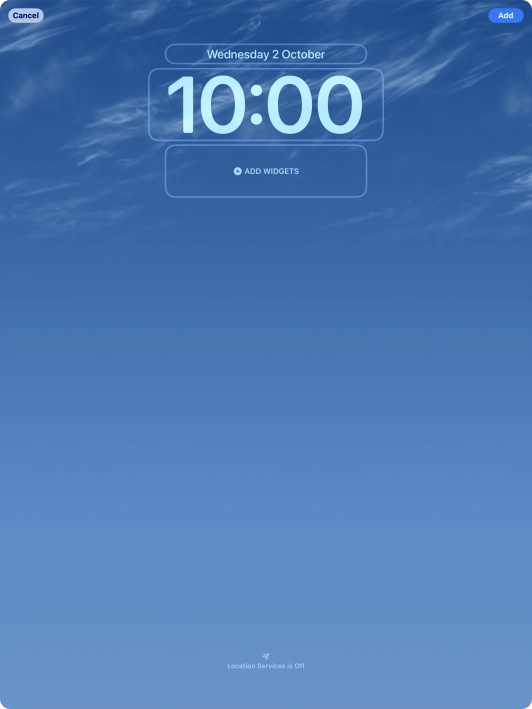 To customise the way the lock screen date is displayed, press the date widget and follow the instructions on the screen to select the required widget display mode. To customise the way the lock screen date is displayed, press the date widget and follow the instructions on the screen to select the required widget display mode.