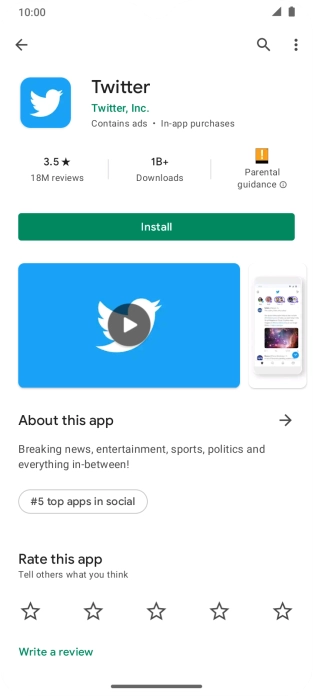 Press Install and follow the instructions on the screen to install the app.