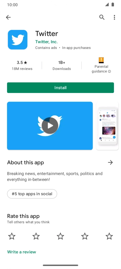 Press Install and follow the instructions on the screen to install the app.