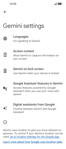 Press Digital assistants from Google.