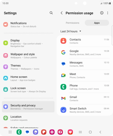 Press the drop down list.