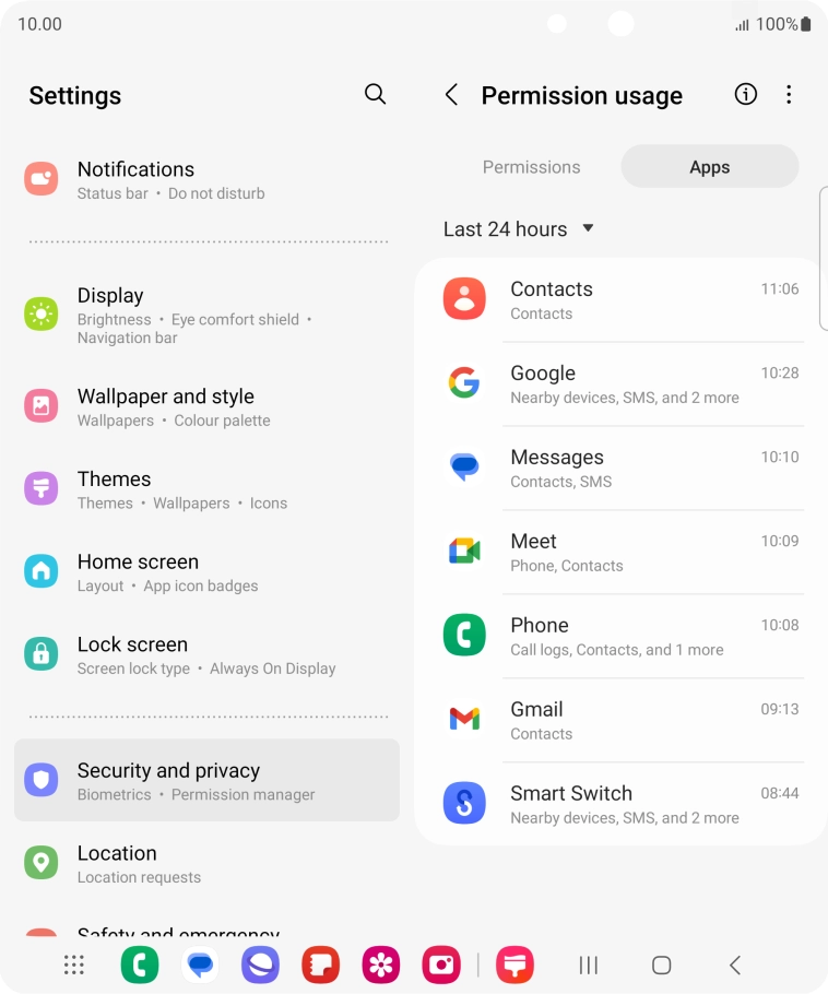 Press the drop down list.