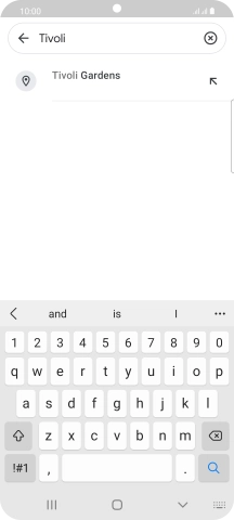 Press the required destination.