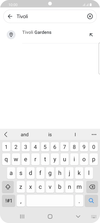 Press the required destination.