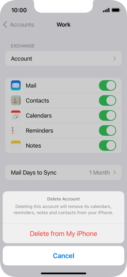 Press Delete from My iPhone. Press Delete from My iPhone.