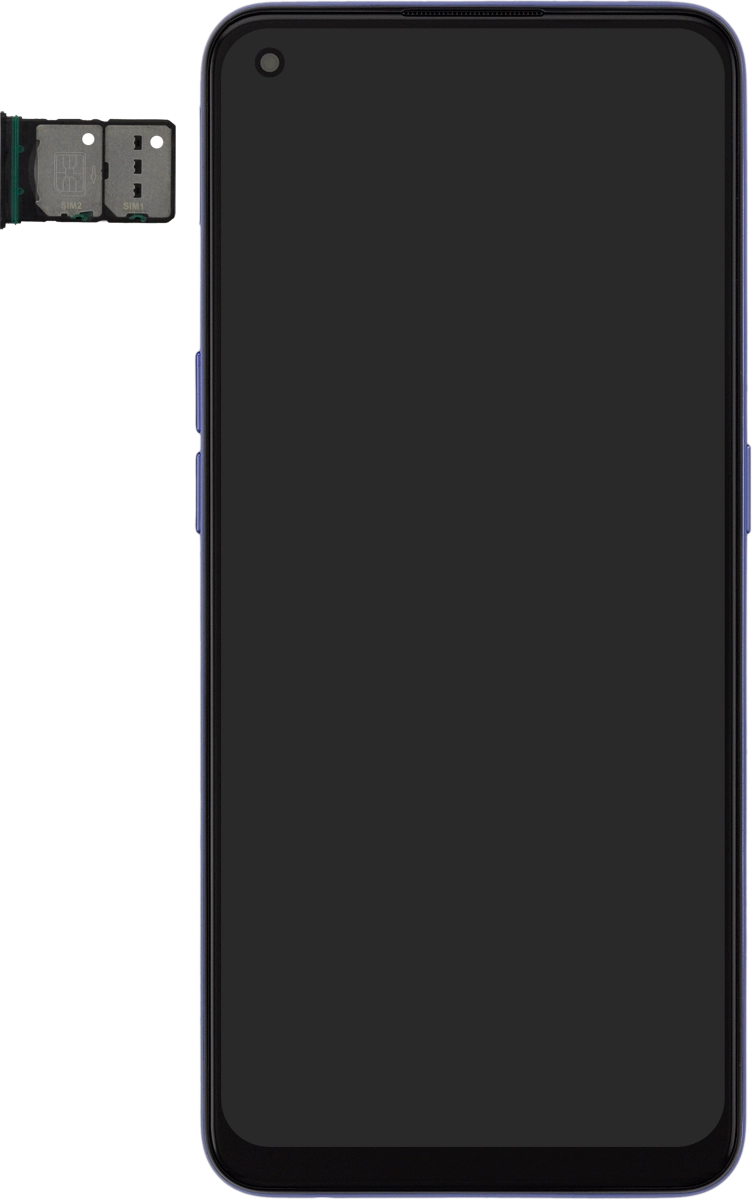 Turn your SIM so the angled corner of the SIM matches the angled corner of the first SIM holder and place your SIM in the SIM holder.