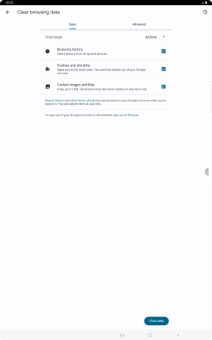 Press the fields next to the required data types.