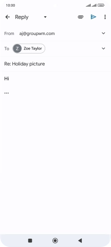 Write the required text and press the send icon.