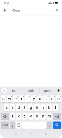 Key in the name or subject of the required app and press the search icon.