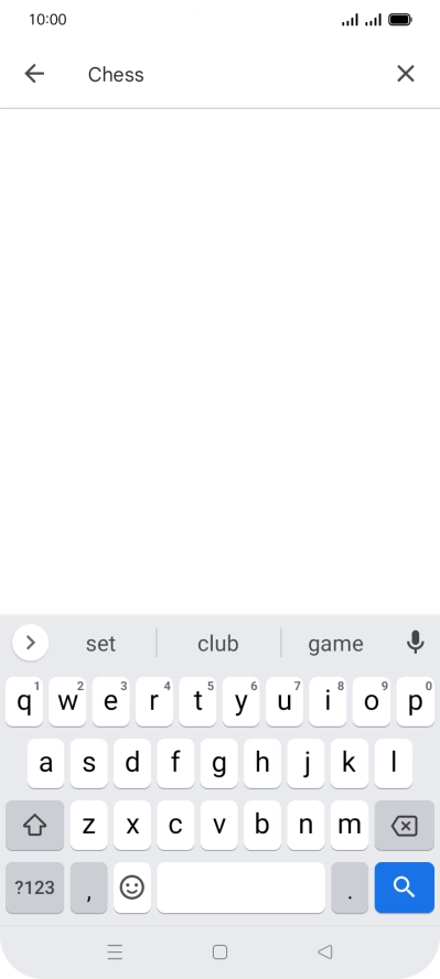 Key in the name or subject of the required app and press the search icon.