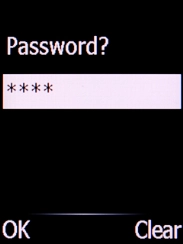 Key in the phone lock code (default is 12345) and press the Left selection key.