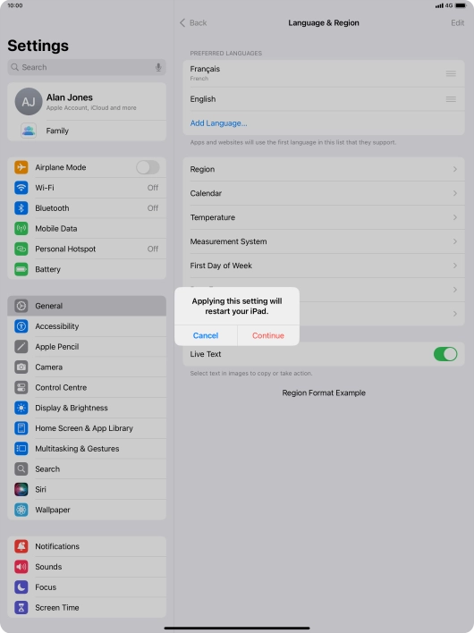 Press Continue. Press Continue.
