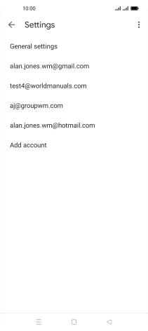 Press the required account. Press the required account.