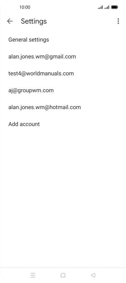 Press the required account. Press the required account.