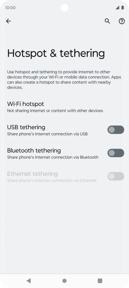 Press Wi-Fi hotspot.