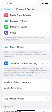 Press App Privacy Report.