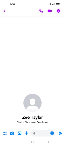 Write the required message and press the send icon.