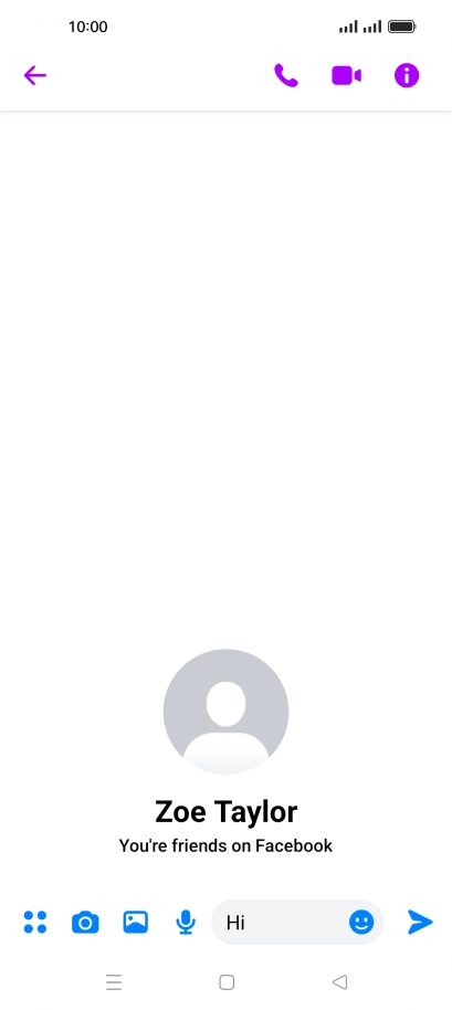 Write the required message and press the send icon.