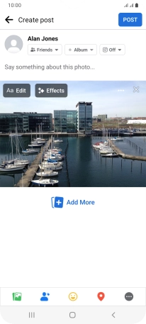 Press the text input field and key in the required text.