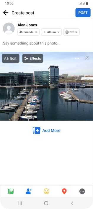Press the text input field and key in the required text.