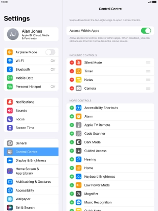 Press the indicator next to 