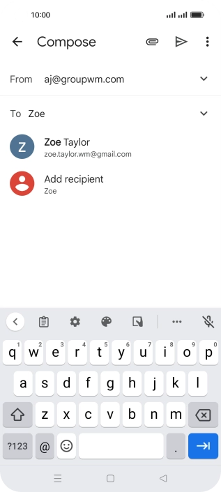 Press the required contact.